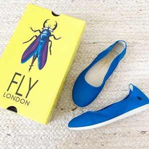 New Fly London Cupido Electric Blue Flats